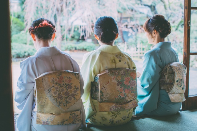 Houmongi kimono mujeres de espalda