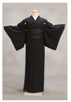 KImono Mofuku kimono de luto negro
