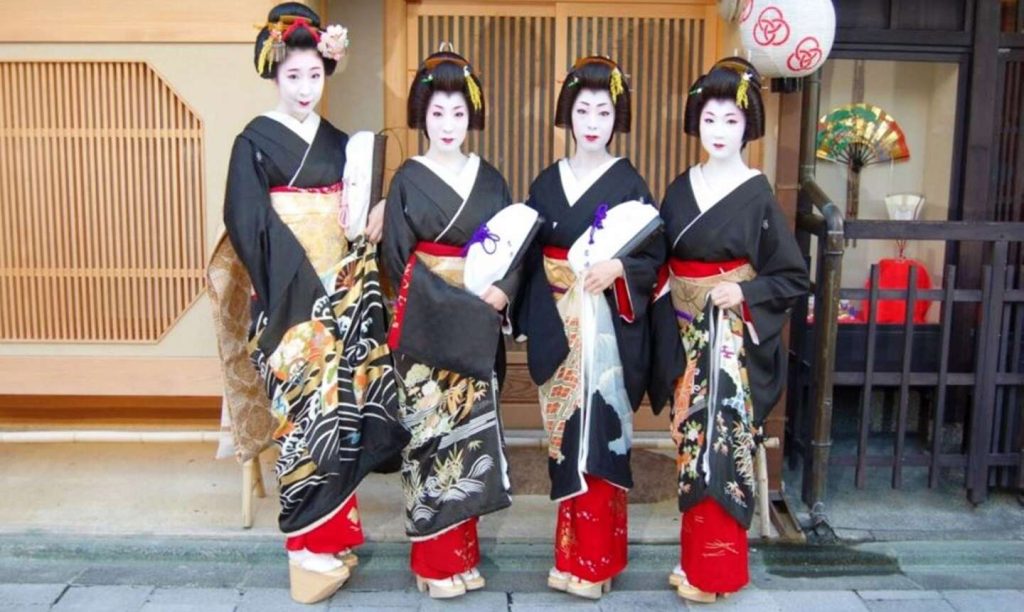 Kimono kyoto black montsuki